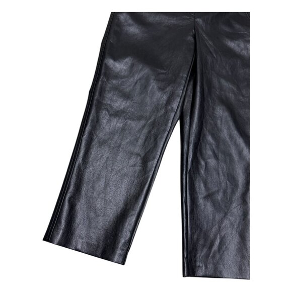 BABATON Aritzia Faux Vegan Leather Ankle Capri Business Casual Pants Womens 2 - Picture 6 of 6